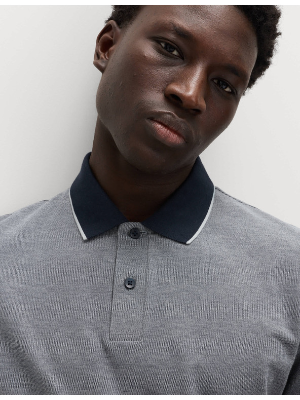 Marks & Spencer Polo majica Pique s naglašenim rubovima The Ultimate Marks & Spencer mornarika plava