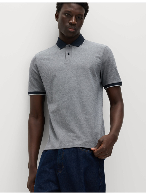 Marks & Spencer Polo majica Pique s naglašenim rubovima The Ultimate Marks & Spencer mornarika plava