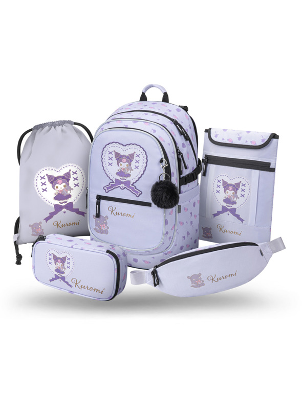 BAAGL  BAAGL SET 5 Core Kuromi Sweet One: ruksak, penal, vreca, ledvinka, futrola za laptop GRS