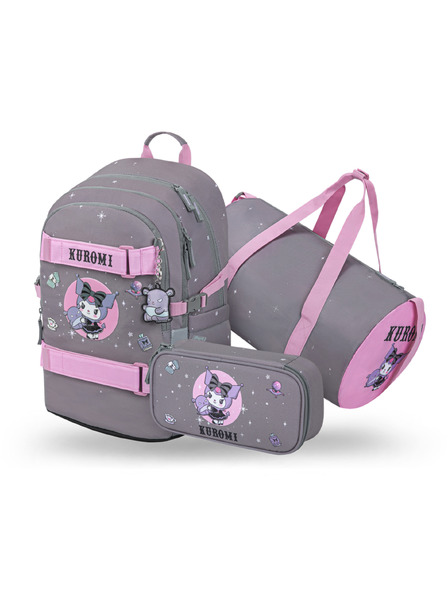 BAAGL  BAAGL SET 3 Skate Kuromi Grey: ruksak, penal, sportska torba GRS