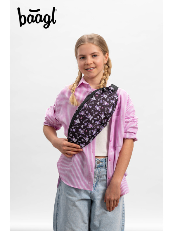 BAAGL  BAAGL SET 5 Skate Kuromi Black: ruksak, penal, sportska torba, ledvinka, futrola za laptop GRS