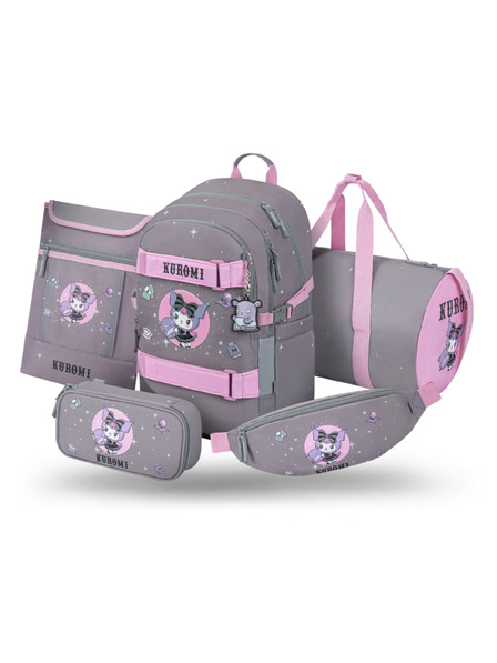 BAAGL  BAAGL SET 5 Skate Kuromi Grey: ruksak, penal, sportska torba, ledvinka, futrola za laptop GRS