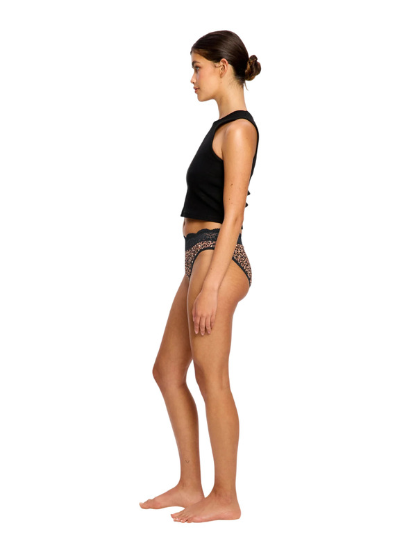 Modibodi Menstrualne gaćice Modibodi Sensual Hi Waist Bikini Moderate Animalia Brown