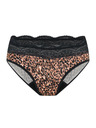 Modibodi Menstrualne gaćice Modibodi Sensual Hi Waist Bikini Moderate Animalia Brown