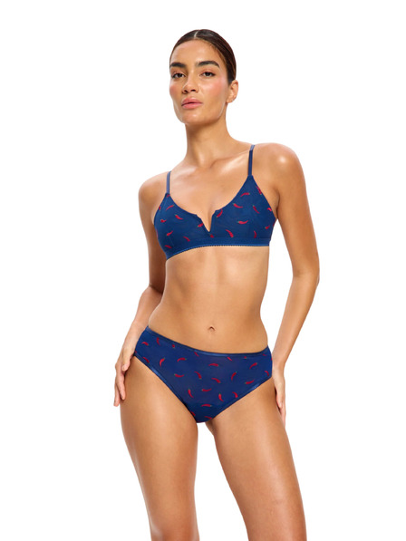Modibodi Menstrualne gaćice Modibodi Intimates V Day Hi Waist Brief Moderate Navy Chilli