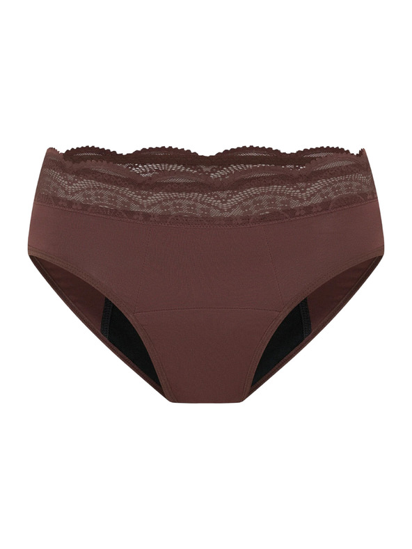 Modibodi Menstrualne gaćice Modibodi Sensual Hi Waist Bikini Super Mahogany