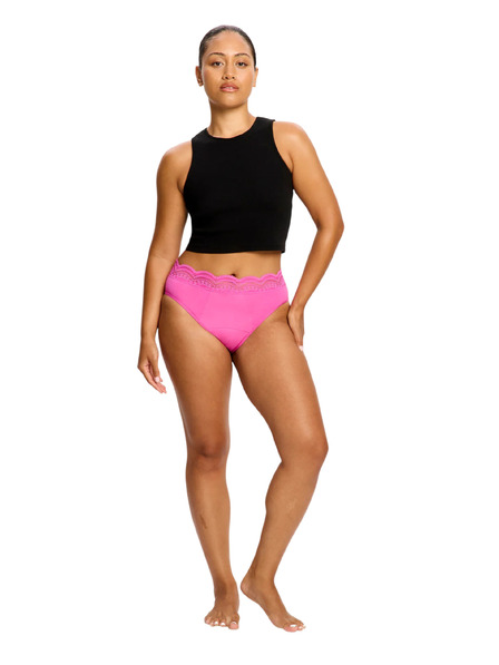 Modibodi Menstrualne gaćice Modibodi Sensual Hi Waist Bikini Super Electric Fuchsia