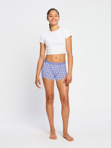 Modibodi Djevojačke menstrualne gaće Modibodi Teen Hipster Boyshort Moderate Giggly Ghost Blue