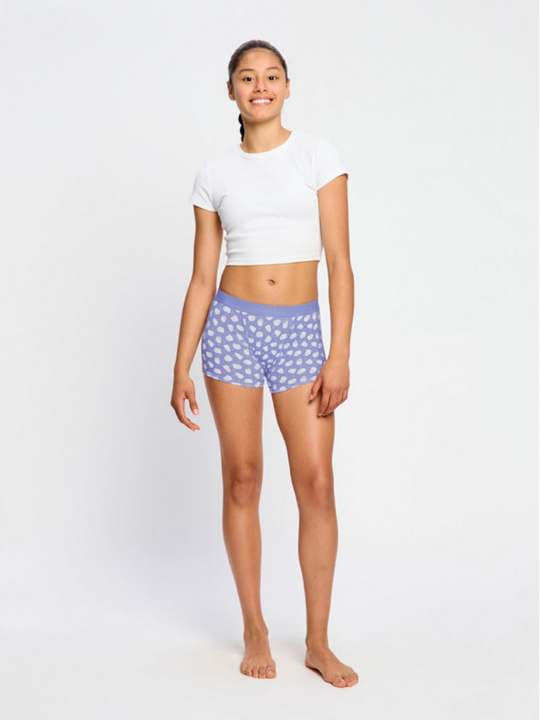 Modibodi Djevojačke menstrualne gaće Modibodi Teen Hipster Boyshort Moderate Giggly Ghost Blue