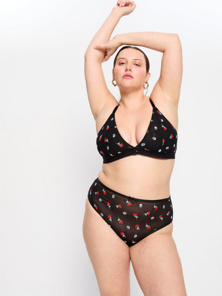 Modibodi Menstrualne gaće Modibodi Intimates V Day Hi Waist Brief Moderate-Heavy Black Rose
