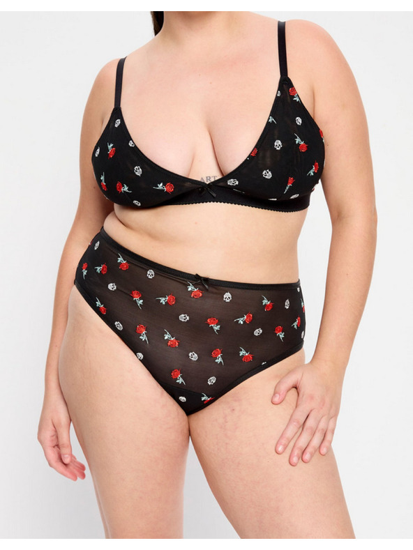 Modibodi Menstrualne gaće Modibodi Intimates V Day Hi Waist Brief Moderate-Heavy Black Rose