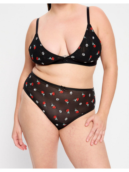 Modibodi Menstrualne gaće Modibodi Intimates V Day Hi Waist Brief Moderate-Heavy Black Rose