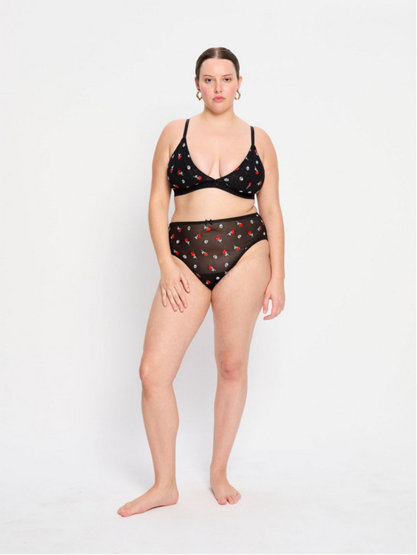 Modibodi Menstrualne gaće Modibodi Intimates V Day Hi Waist Brief Moderate-Heavy Black Rose