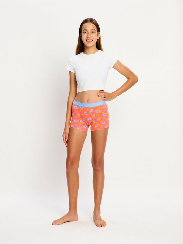 Modibodi Djevojačke menstrualne gaćice Modibodi Teen Hipster Boyshort Moderate Flower Checkerboard
