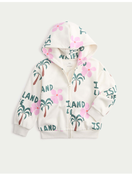 Marks & Spencer Hoodie sa zipom sa visokim udjelom pamuka i otoka printom (2–8 godina) Marks & Spencer više boja