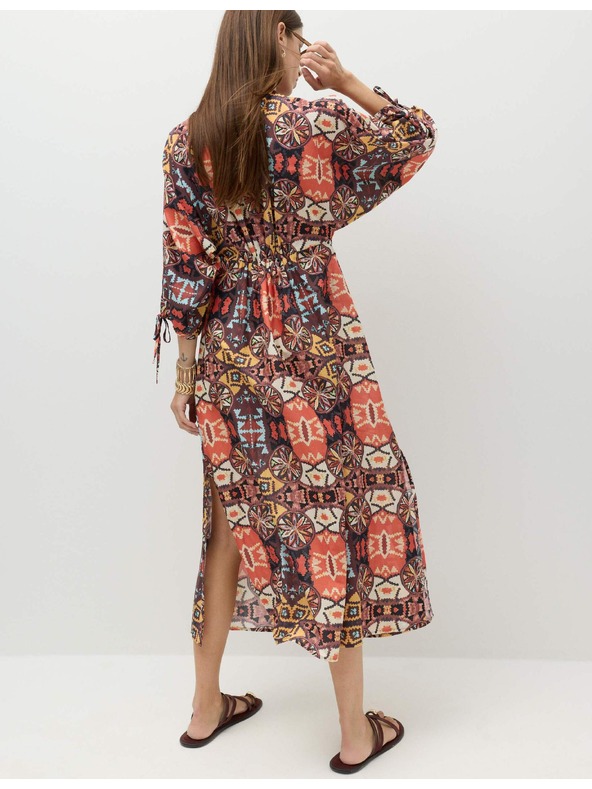 Marks & Spencer Kaftan maxi haljina sa printom i istaknutim pojasом od čiste pamuka Marks & Spencer više boja