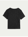 Marks & Spencer Rebrasta majica s visokim udjelom pamuka (2–16 godina) Marks & Spencer crna