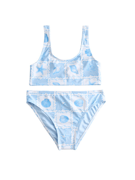Marks & Spencer 2-dijelni bikini s tiskom školjki (6–16 godina) Marks & Spencer plava