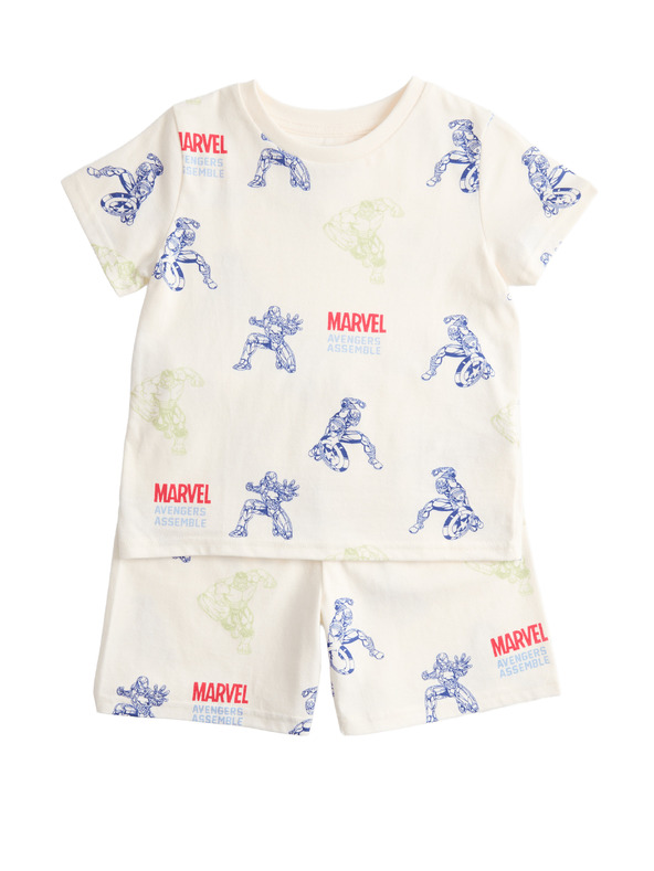 Marks & Spencer Pamučna pidžama s motivom Marvel™ (3–12 godina) Marks & Spencer krem