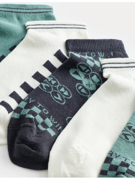 Marks & Spencer Kratke čarape Trainer Liners™ Gaming, 5 pari u pakiranju (6 malo – 7 veliko) Marks & Spencer zelena