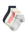 Marks & Spencer Prugaste kratke čarape Trainer Liners™ s visokim udjelom pamuka, set od 5 pari Marks & Spencer plava