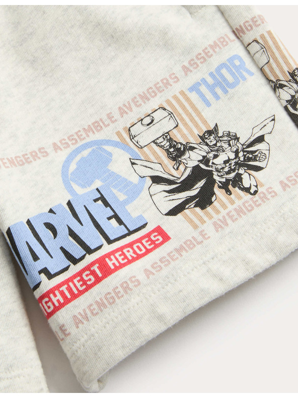 Marks & Spencer Sportske kratke hlače Marvel™ s visokim udjelom pamuka (2–10 godina) Marks & Spencer siva