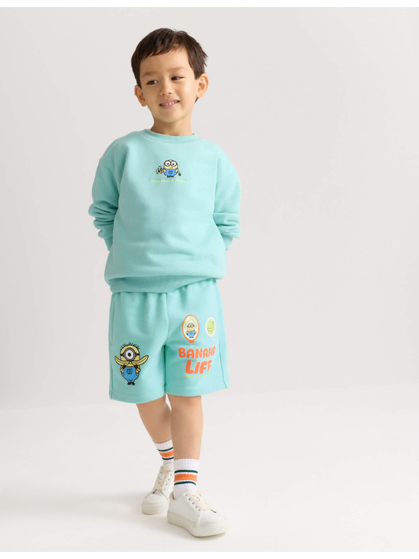 Marks & Spencer Kratke hlače s visokim udjelom pamuka i grafikom Minions™ (2–8 godina) Marks & Spencer zelena