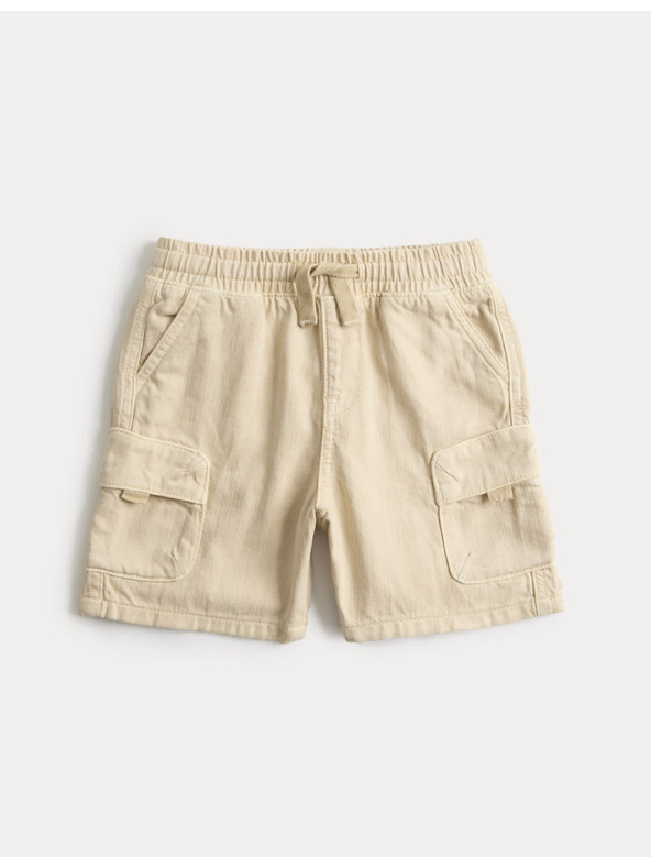 Marks & Spencer Cargo kratke hlače s visokim udjelom pamuka (2–8 godina) Marks & Spencer krem