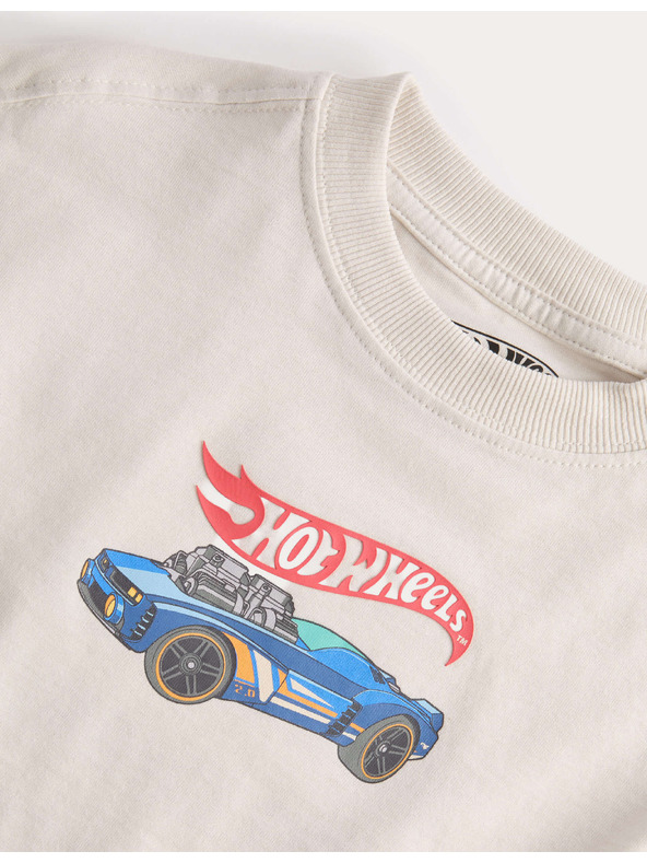 Marks & Spencer Majica od čiste pamuke s motivom Hot Wheels (2–8 godina) Marks & Spencer kremasta