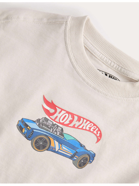 Marks & Spencer Majica od čiste pamuke s motivom Hot Wheels (2–8 godina) Marks & Spencer kremasta