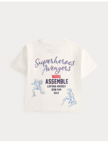 Marks & Spencer Majica od čiste pamuke s motivom Marvel™ Avengers™ (2–8 godina) Marks & Spencer kremasta