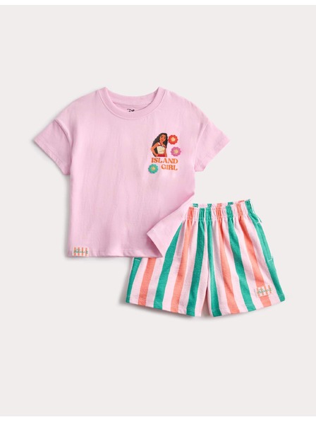 Marks & Spencer Dvoodijelni outfit s motivom Moana™ od čiste pamuke (2–8 godina) Marks & Spencer ružičasta