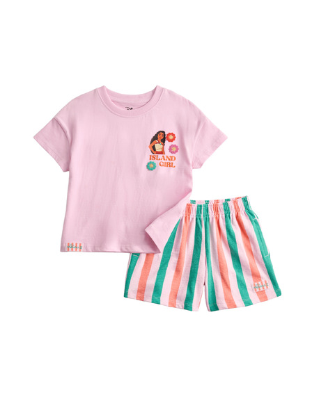 Marks & Spencer Dvoodijelni outfit s motivom Moana™ od čiste pamuke (2–8 godina) Marks & Spencer ružičasta