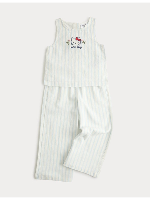 Marks & Spencer Dvoodijelni outfit s motivom Hello Kitty™ od čiste pamuke (2–8 godina) Marks & Spencer kremasta