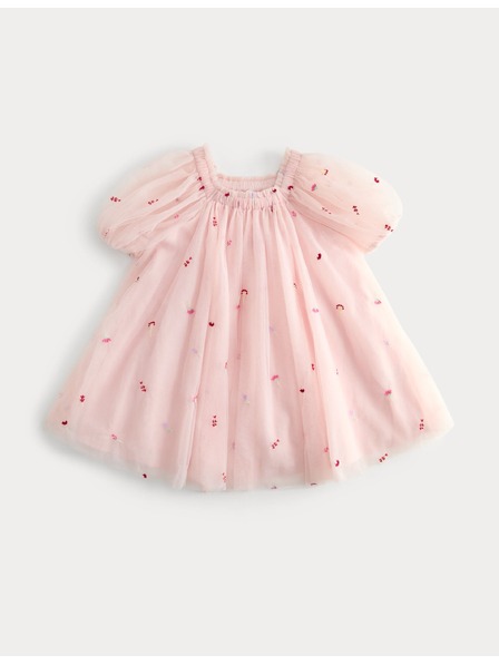 Marks & Spencer Vezene haljine s cvjetnim motivom, od čiste pamuke (2–16 godina) Marks & Spencer ružičasta