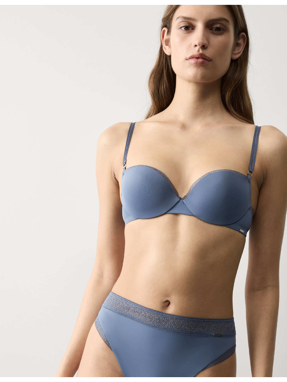 Marks & Spencer Balkonski grudnjak push-up Boston od mikrovlakna s kostijima Marks & Spencer plava
