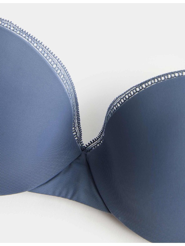 Marks & Spencer Balkonski grudnjak push-up Boston od mikrovlakna s kostijima Marks & Spencer plava
