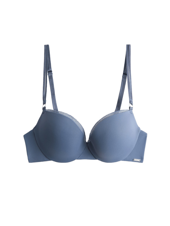 Marks & Spencer Balkonski grudnjak push-up Boston od mikrovlakna s kostijima Marks & Spencer plava