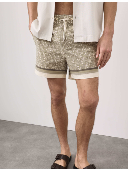Marks & Spencer Brzo sušeće kupaće šorce s geometrijskim printom Marks & Spencer zelena