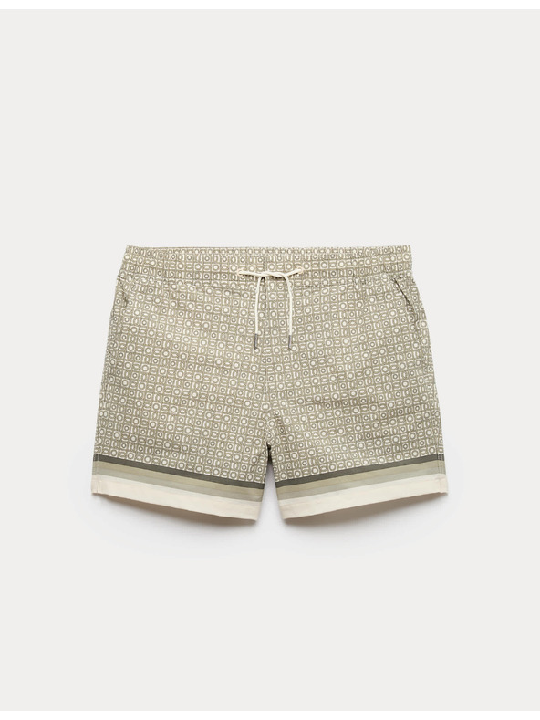 Marks & Spencer Brzo sušeće kupaće šorce s geometrijskim printom Marks & Spencer zelena