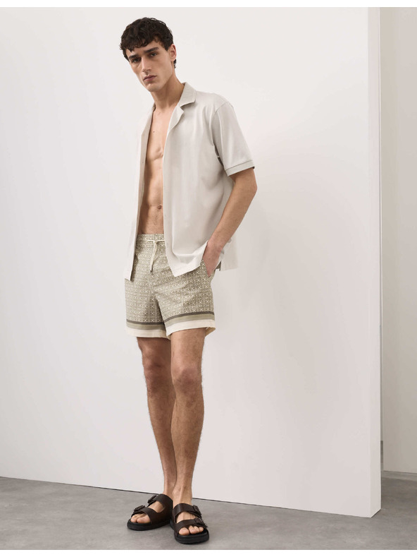Marks & Spencer Brzo sušeće kupaće šorce s geometrijskim printom Marks & Spencer zelena