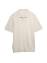 Marks & Spencer Pletena polo majica od čiste extra fine vune merino Marks & Spencer bež