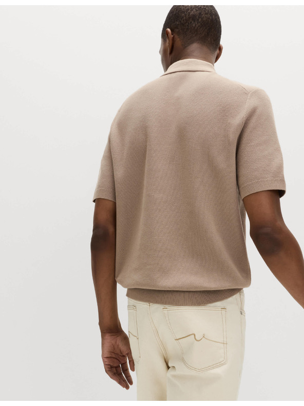Marks & Spencer Pletena polo majica s teksturom i visokim udjelom pamuka Marks & Spencer bež