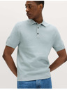 Marks & Spencer Pletena polo majica s teksturom i visokim udjelom pamuka Marks & Spencer plava