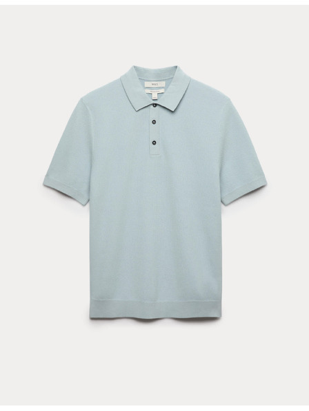Marks & Spencer Pletena polo majica s teksturom i visokim udjelom pamuka Marks & Spencer plava
