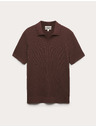 Marks & Spencer Polo majica s rebrasta teksturom, košuljskim vratom, s visokim udjelom pamuka Marks & Spencer smeđa
