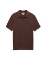 Marks & Spencer Polo majica s rebrasta teksturom, košuljskim vratom, s visokim udjelom pamuka Marks & Spencer smeđa