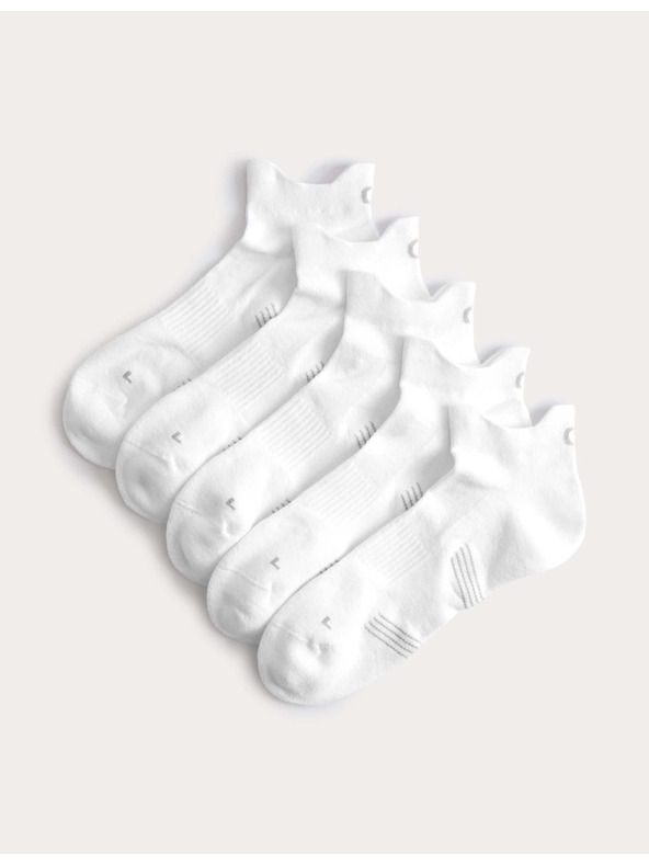 Marks & Spencer Prigušene kratke čarape Trainer Liners™ s tehnologijom Cool & Fresh™, 5 pari u pakiranju Marks & Spencer bijela