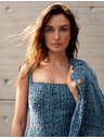 Marks & Spencer Tekoća denimska mini haljina od čistog pamuka ukrasena resicama Marks & Spencer mornarska plava