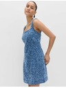 Marks & Spencer Tekoća denimska mini haljina od čistog pamuka ukrasena resicama Marks & Spencer mornarska plava